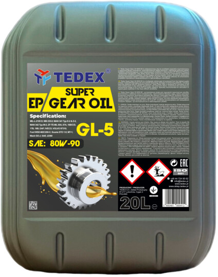 Олива трансмісійна TEDEX SUPER GEAR GL-5 SAE: 80W-90